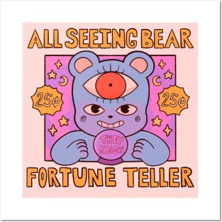 All seeing bear Posters and Art